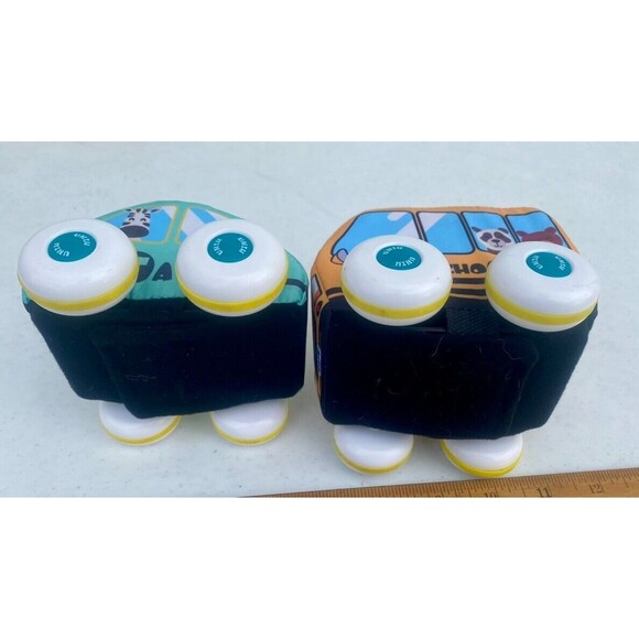 Cars plush School Bus, Taxi, Fireman LOT of 5 Melissa & Doug Pull Back Toy Cars - Picture 6 of 8